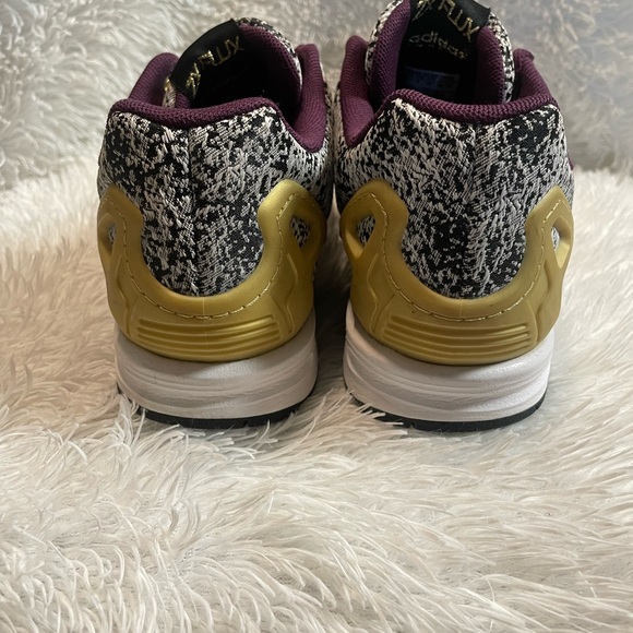 Adidas ZX Flux Torsion Running Sneaker Purple Gray And Gold. Women’s 6.5. - Picture 4 of 6